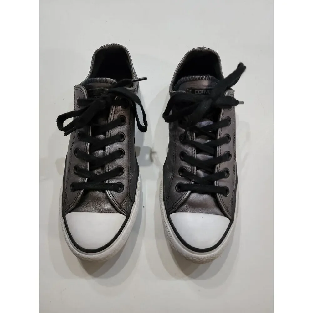 Converse All Star Women's Shoes Metallic Leather Chuck Taylor 544924C SZ 8
